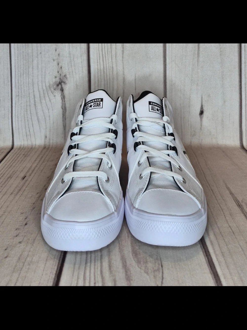 Converse CTAS Men's Size 12/Women’s Sz 14 Flux Ultra Mid White Black Shoes NWOB